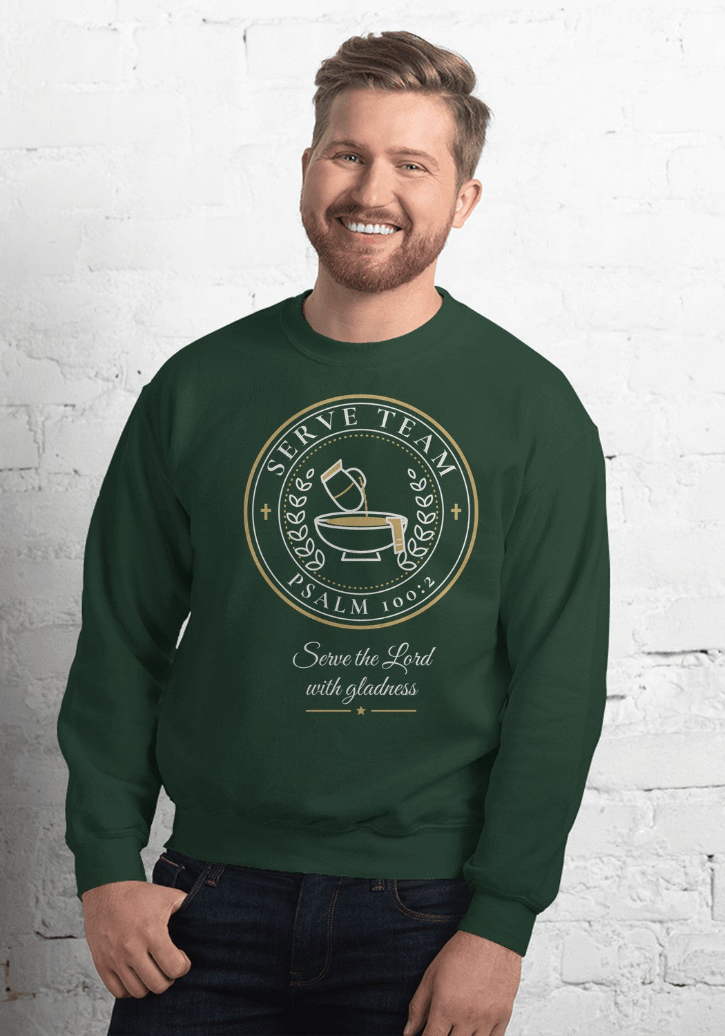 Serve Team sweatshirt in Forest Green