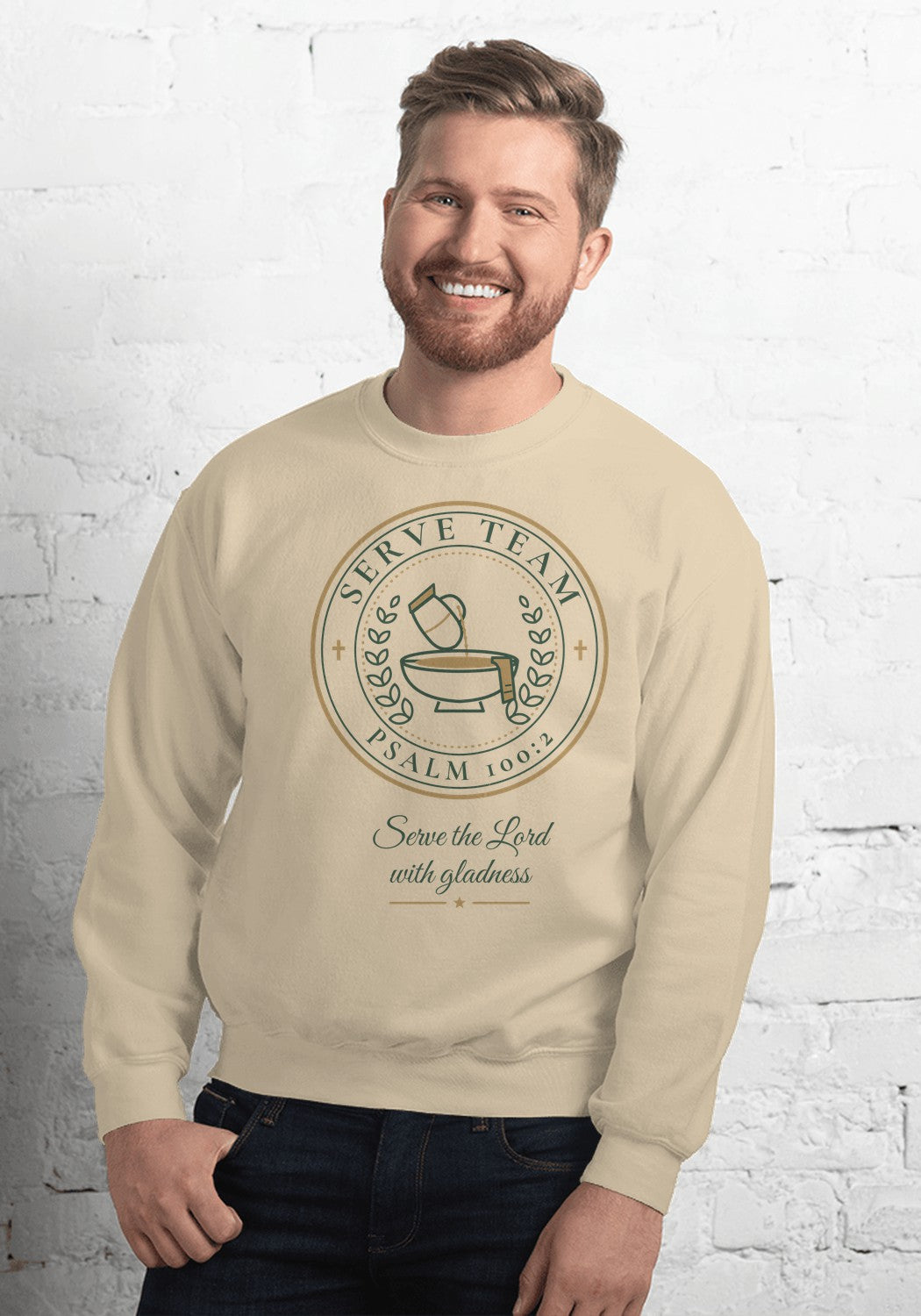 Serve Team sweatshirt in Sand