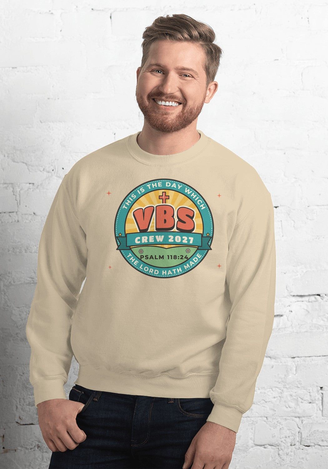 VBS Crew 2027 sweatshirt in Sand