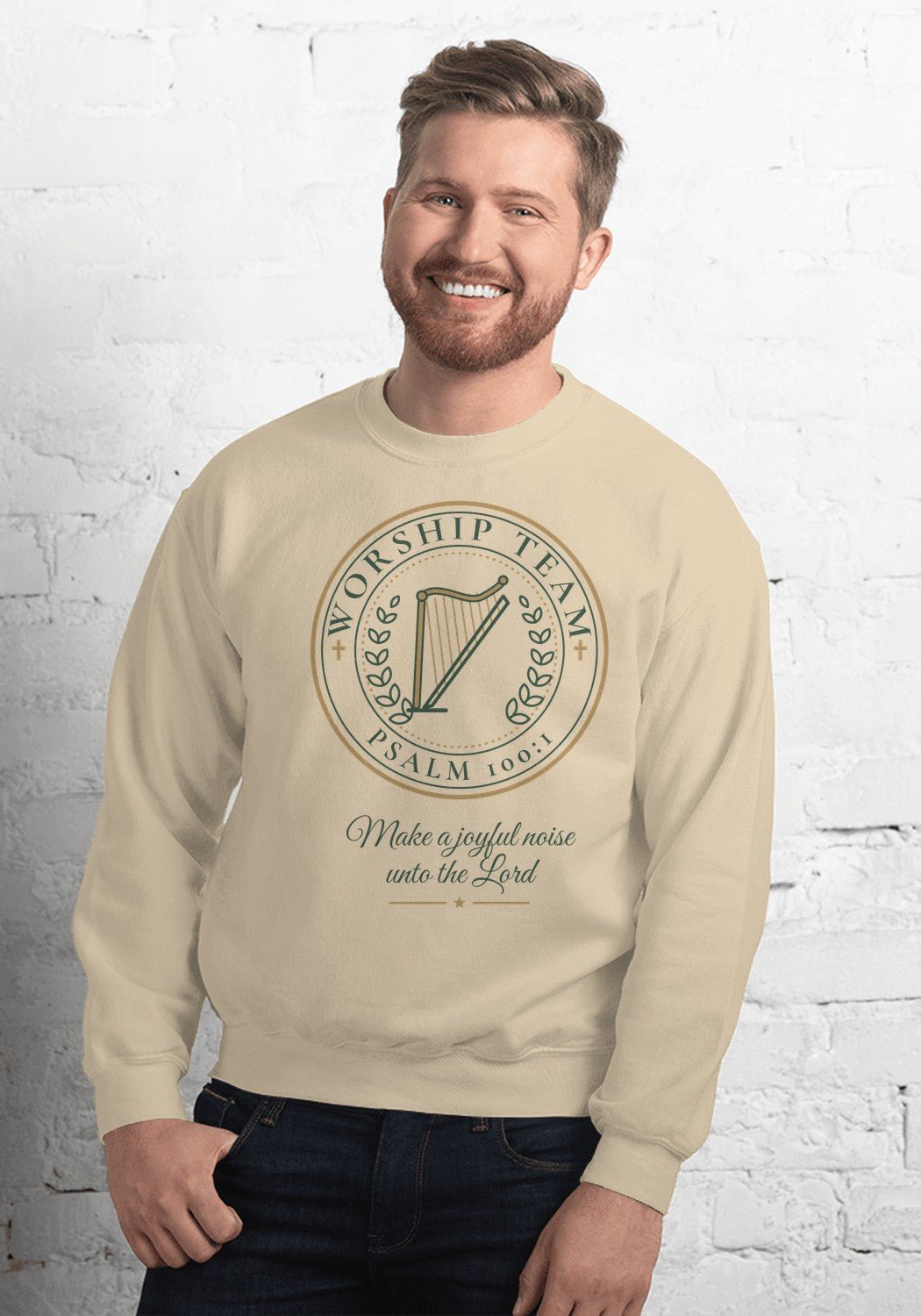 Worship Team sweatshirt in Sand