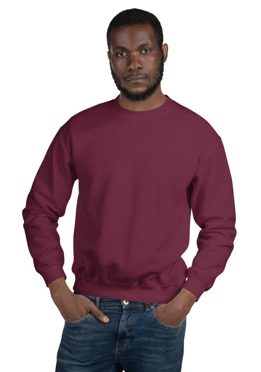 Custom Crewneck Sweatshirt in Maroon