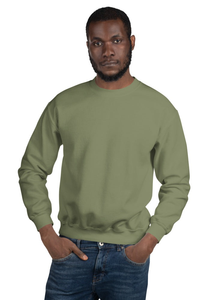 Custom Crewneck Sweatshirt in Military Green