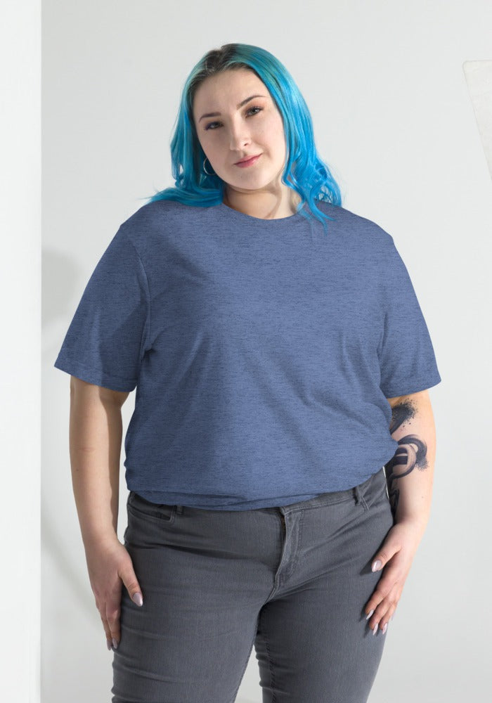 Custom Tri-Blend T-Shirt in Blue Triblend