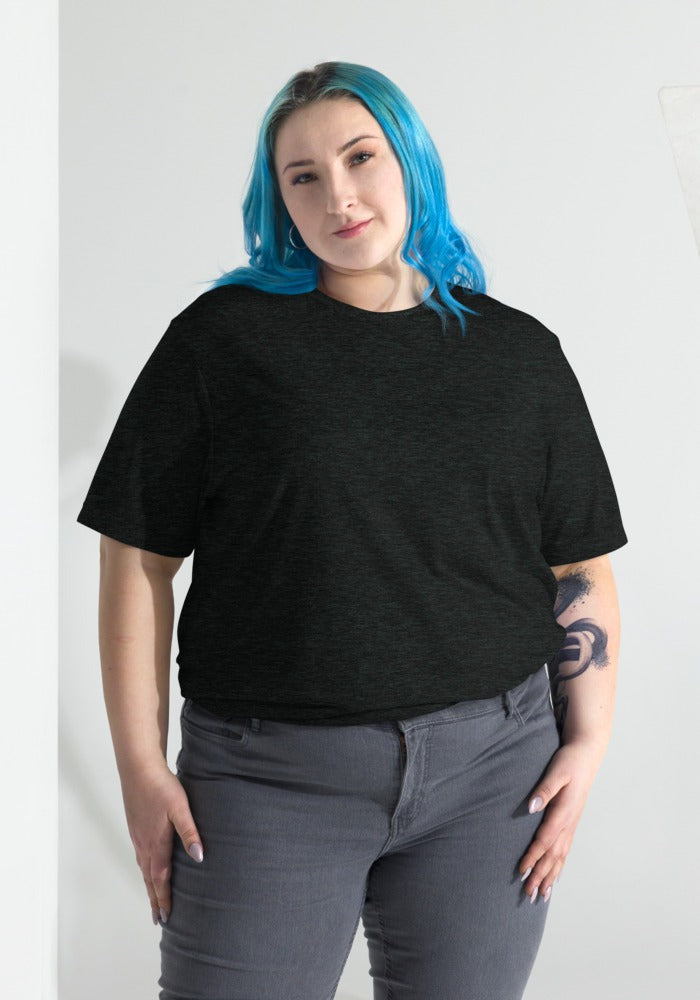 Custom Tri-Blend T-Shirt in Charcoal-Black Triblend