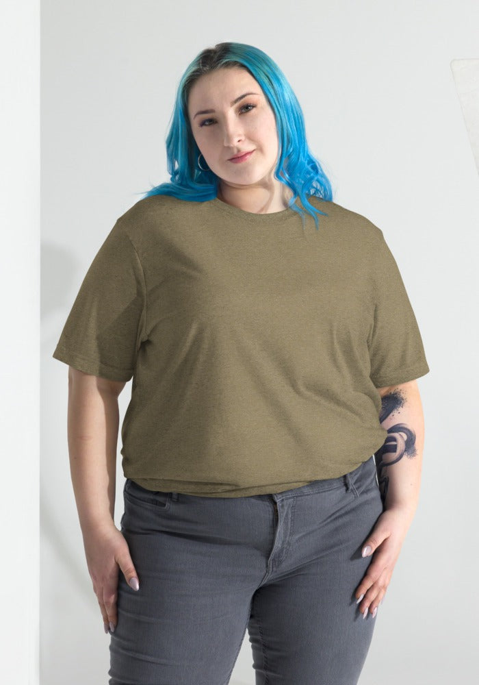 Custom Tri-Blend T-Shirt in Olive Triblend