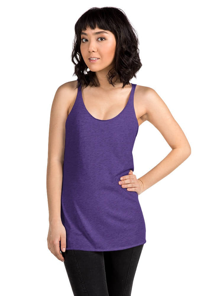 Custom Women's Racerback Tank in Purple Rush