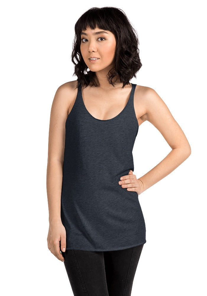 Custom Women's Racerback Tank in Vintage Navy