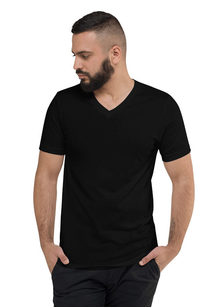 Custom V-Neck T-Shirt in Black