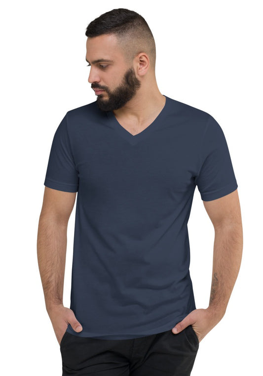 Custom V-Neck T-Shirt in Navy