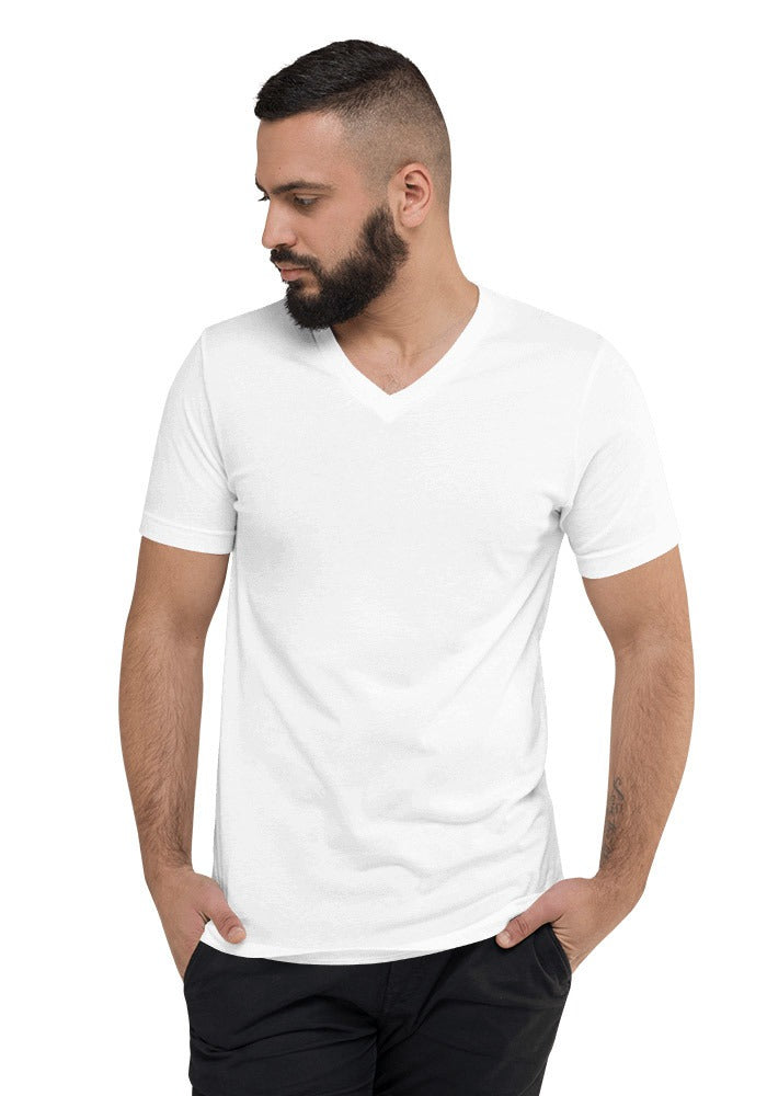 Custom V-Neck T-Shirt in White