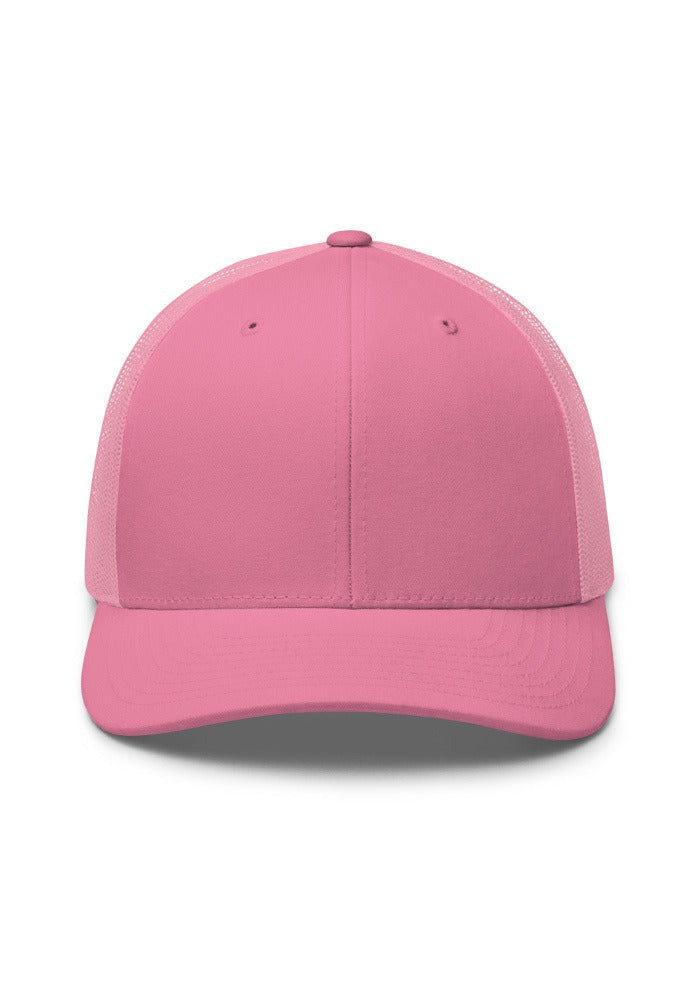 Custom Embroidered Retro Trucker Hat in Pink