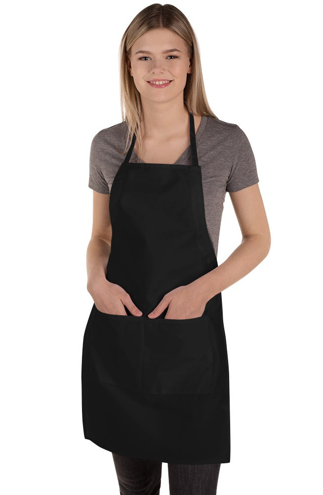 Custom Embroidered Apron in Black