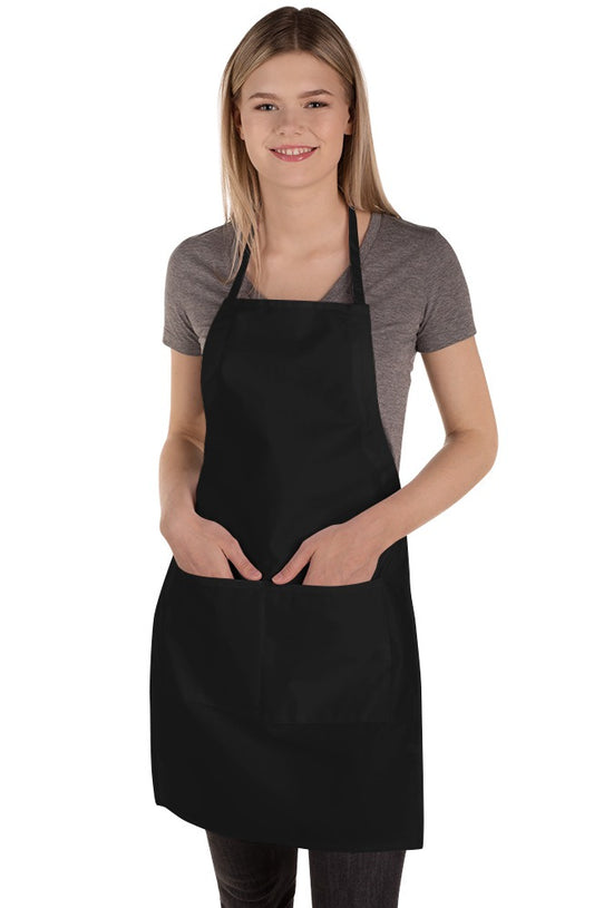 Custom Embroidered Apron in Black