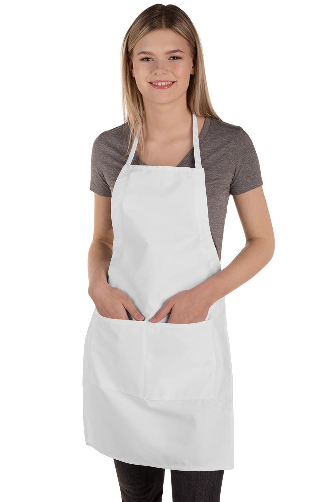 Custom Embroidered Apron in White