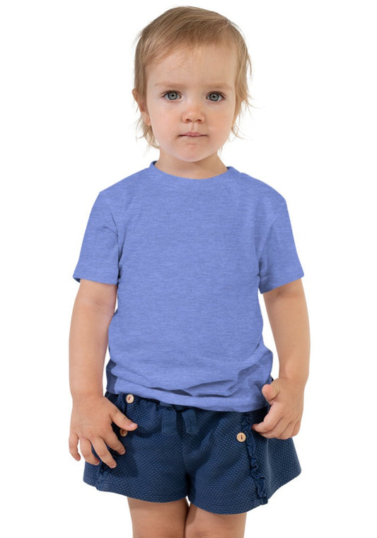 Custom Toddler T-Shirt in Heather Columbia Blue