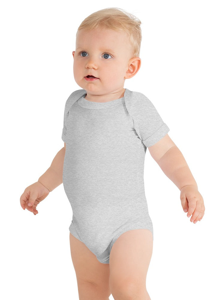Custom Baby One-Piece in Athletic Heather