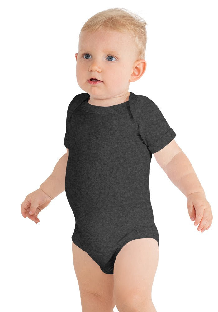 Custom Baby One-Piece in Dark Grey Heather