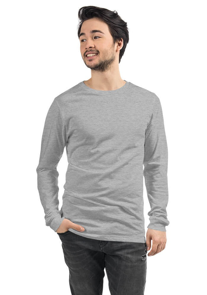 Custom Long Sleeve T-Shirt in Athletic Heather