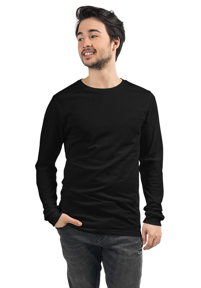 Custom Long Sleeve T-Shirt in Black