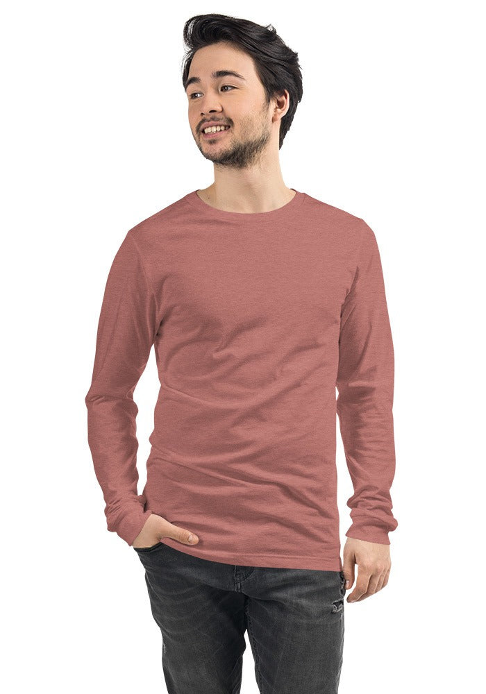 Custom Long Sleeve T-Shirt in Heather Mauve