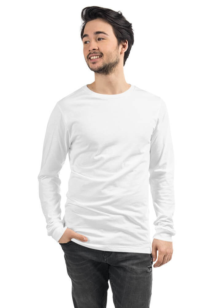 Custom Long Sleeve T-Shirt in White