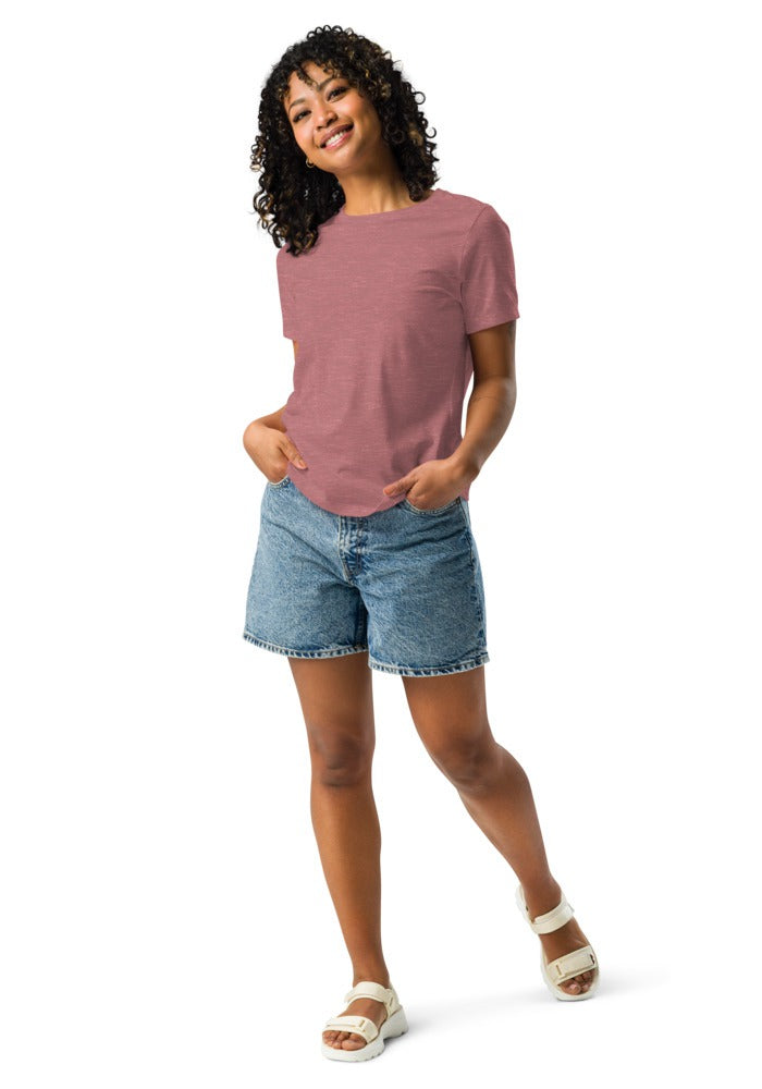 Custom Women's Relaxed T-Shirt in Heather Mauve
