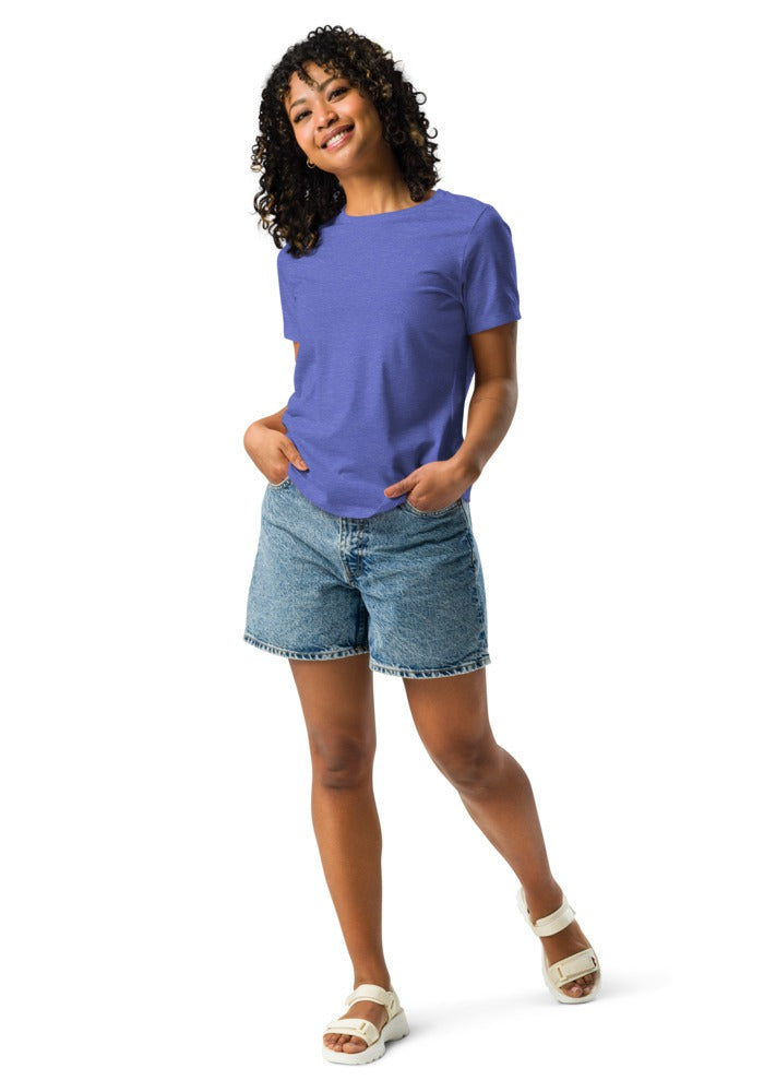 Custom Women's Relaxed T-Shirt in Heather True Royal
