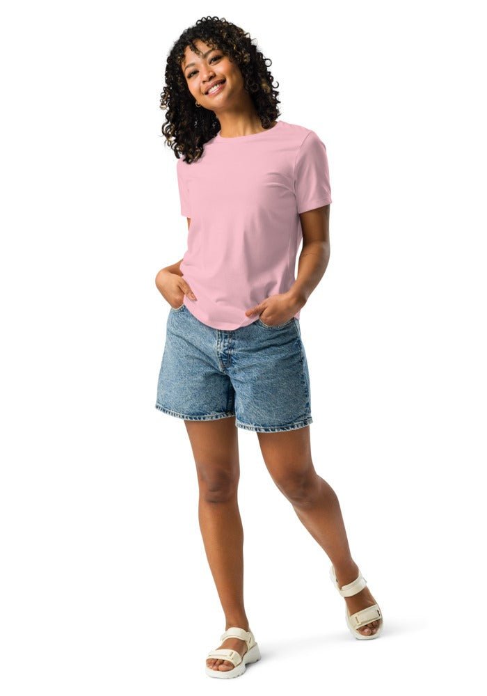 Custom Women's Relaxed T-Shirt in Pink