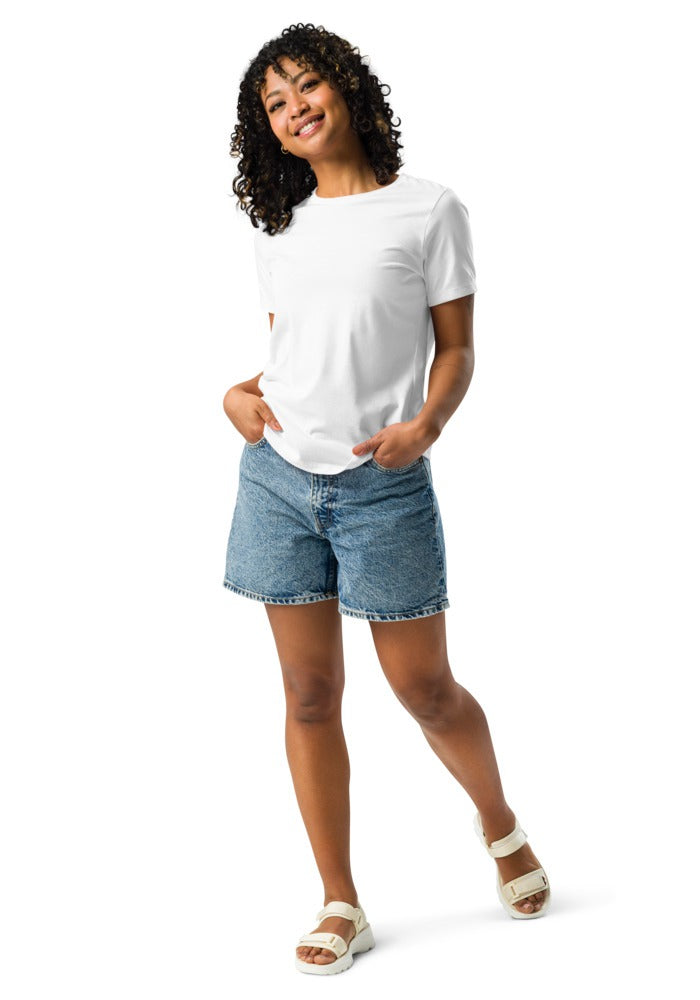 Custom Women's Relaxed T-Shirt in White