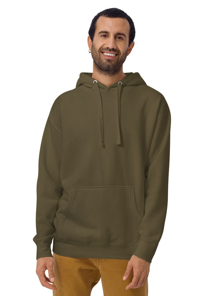 Custom Premium Pullover Hoodie in Military Green