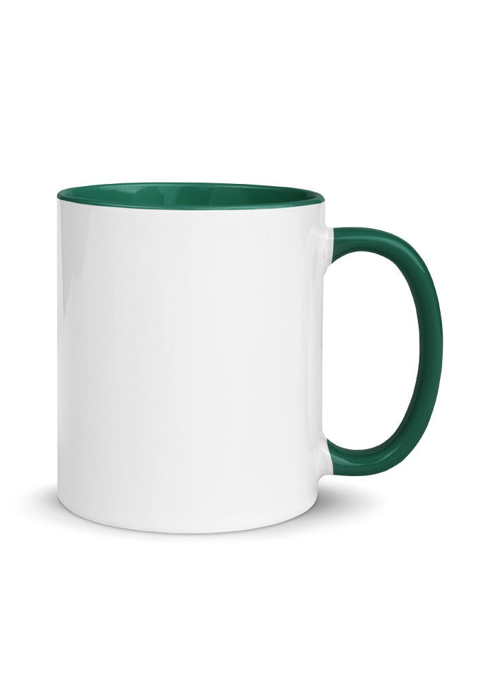 Custom Mug with Color Inside in Dark Green