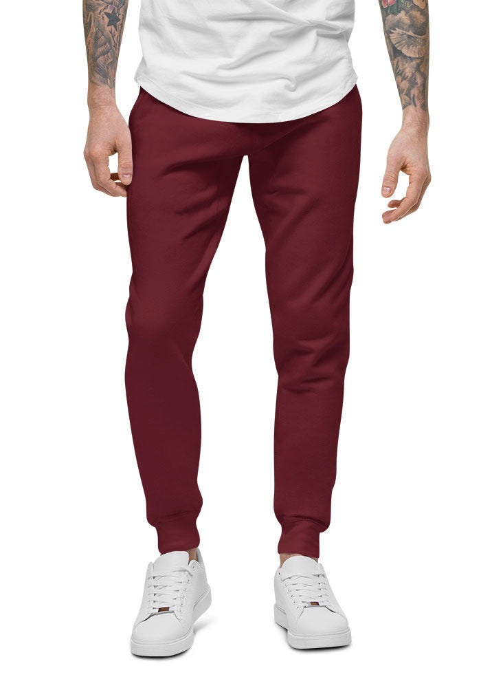 Custom Fleece Sweatpants in Maroon