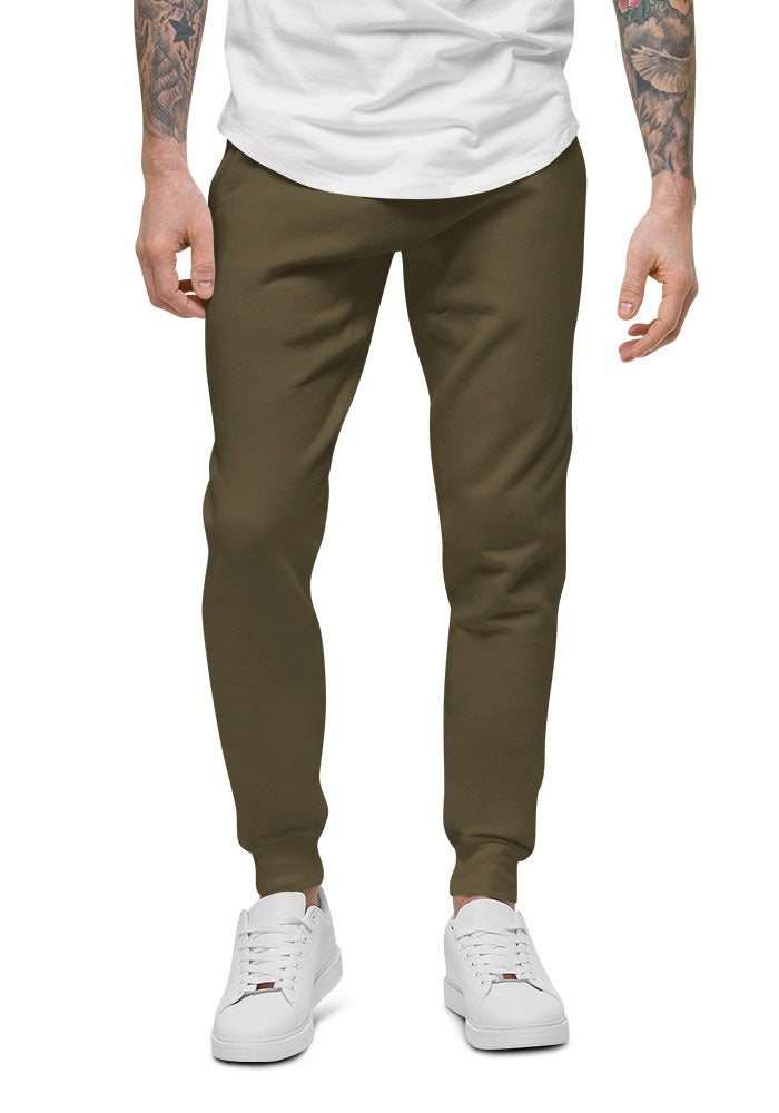 Custom Fleece Sweatpants in Military Green