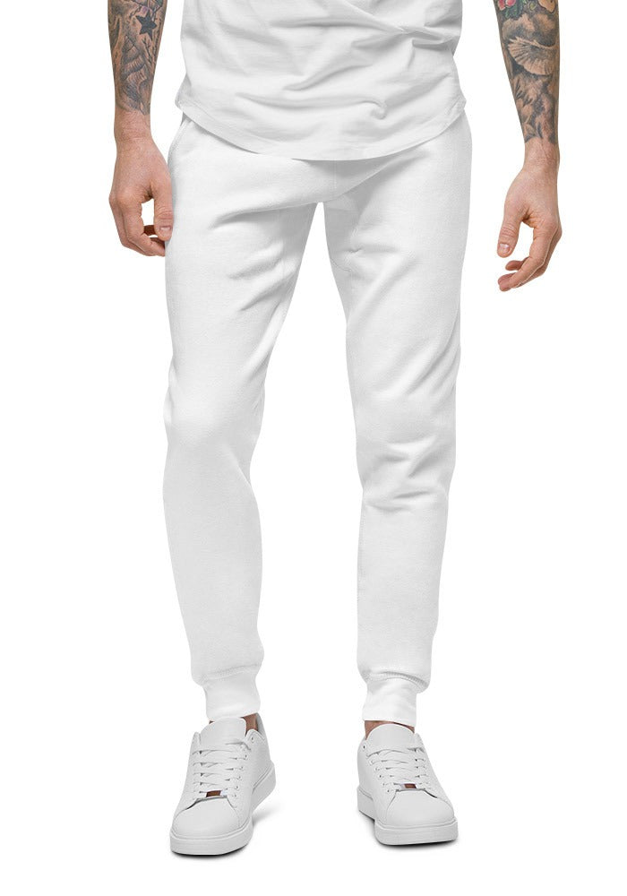 Custom Fleece Sweatpants in White