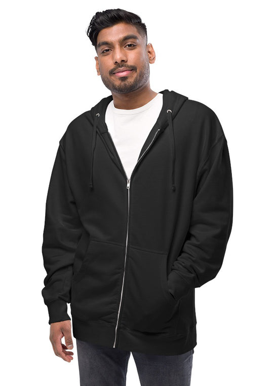 Custom Zip-Up Hoodie in Black