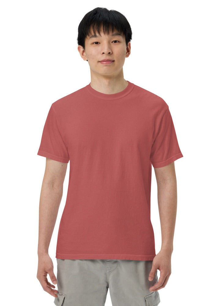Custom Garment-Dyed Heavyweight T-Shirt in Crimson