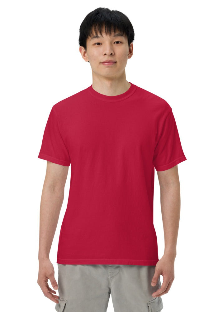 Custom Garment-Dyed Heavyweight T-Shirt in Red