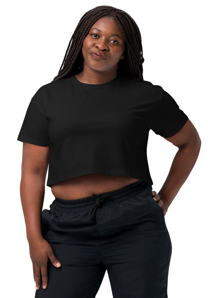Custom Women's Crop Top in Black