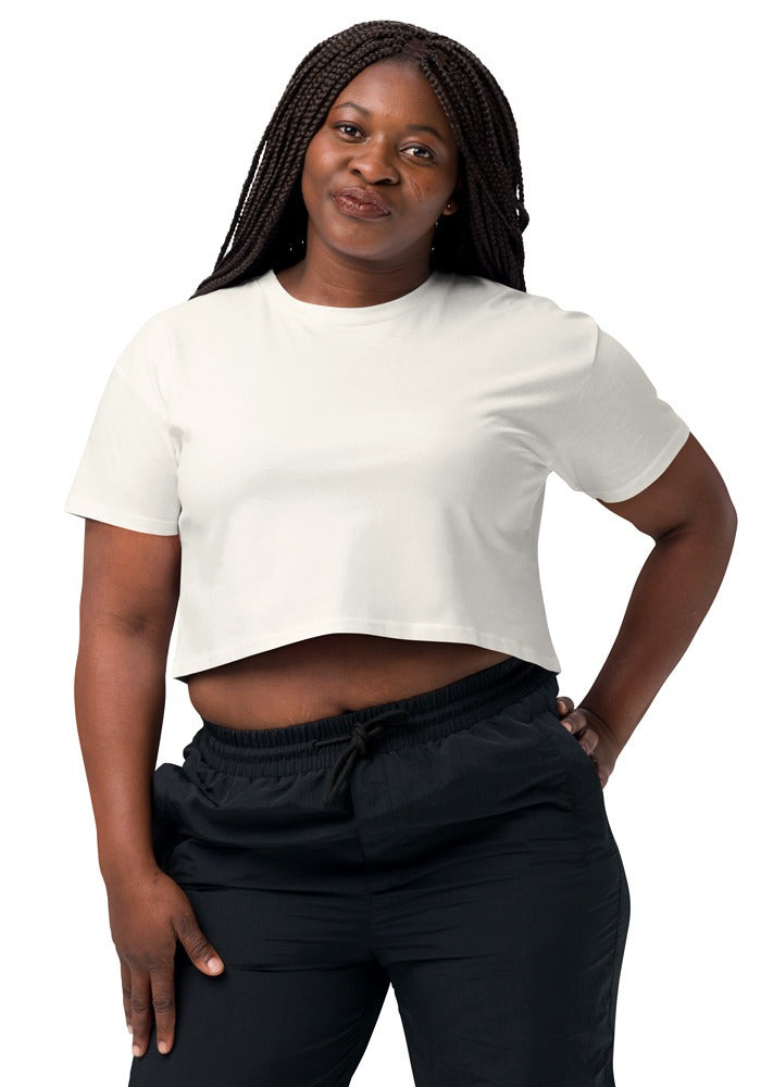 Custom Women's Crop Top in Ecru