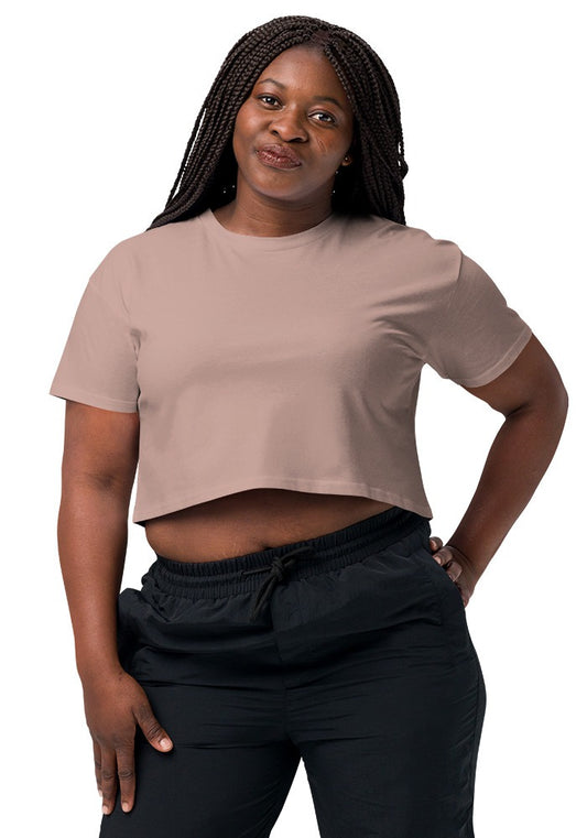 Custom Women's Crop Top in Hazy Pink