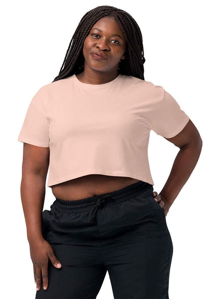 Custom Women's Crop Top in Pale Pink