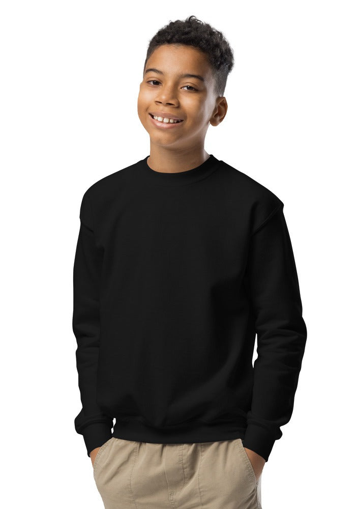 Custom Youth Crewneck Sweatshirt in Black