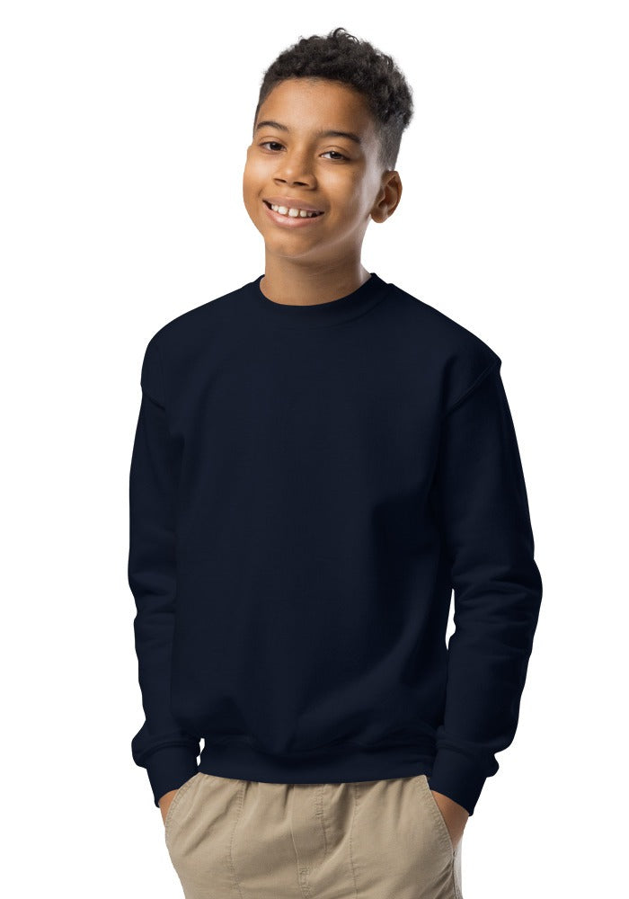 Custom Youth Crewneck Sweatshirt in Navy
