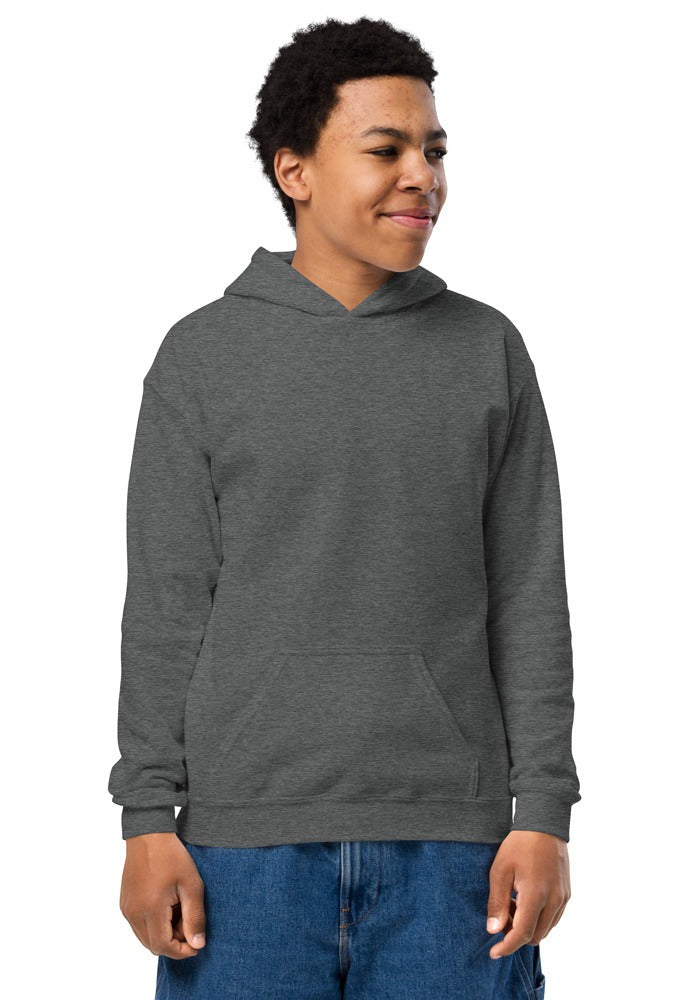 Custom Youth Hoodie in Dark Heather
