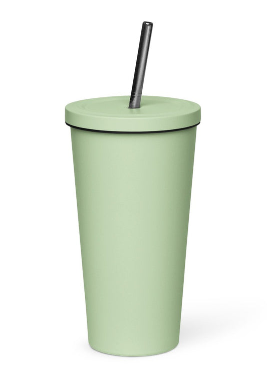 Custom Insulated Tumbler with Straw (20 oz) in Mint