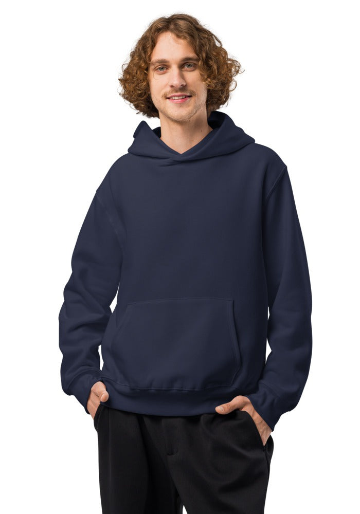 Custom Oversized Heavyweight Hoodie in Navy
