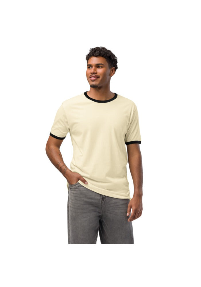 Custom Ringer T-Shirt in Natural / Black