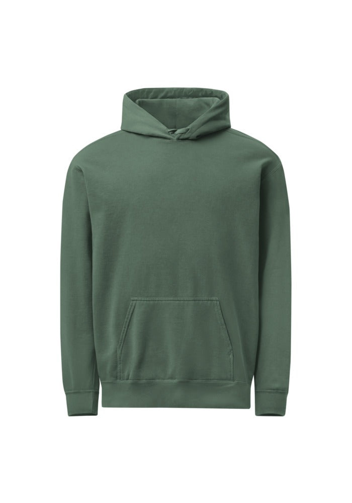 Custom Garment-Dyed Hoodie in Blue Spruce