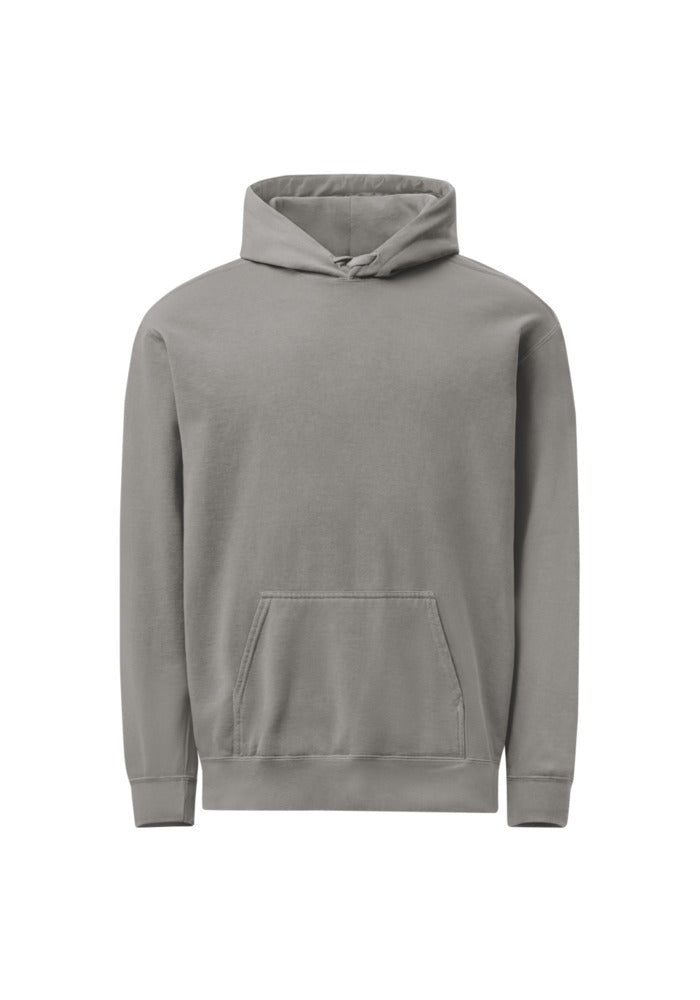 Custom Garment-Dyed Hoodie in Grey
