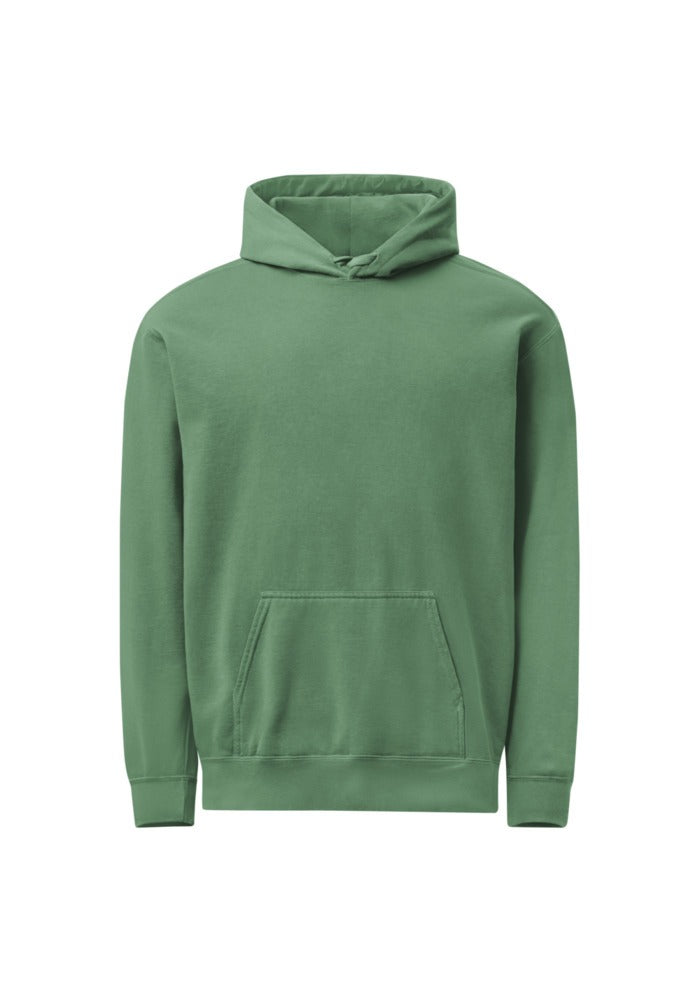 Custom Garment-Dyed Hoodie in Light Green